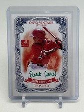 2021 Onyx Vintage Extended Derek Curiel ARC Prospect Green Ink On Card Auto /50