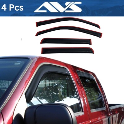 Fits 99-16 Ford F250 F350 F450 F550 Super Duty Crew Cab Window Visors In Channel