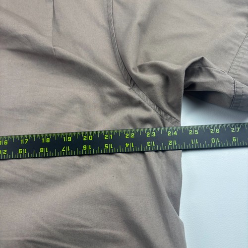 Fox Fire Safari Travel Shirt Mens XL Brown Cotton with Zip Pockets Button up - Picture 7 of 9