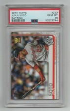 2019 Topps Batting * 2nd Year Card - Near Rookie * Juan Soto * #213 * PSA 10. rookie card picture