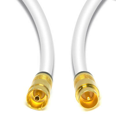 135 dB Digital TV Antennenkabel Koax Stecker = Buchse Kabelfernsehen DVB-C 4K HD