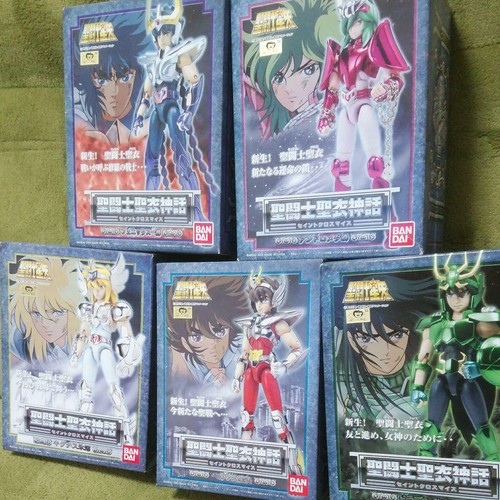 Set 5 statuine bronzo Saint Seiya Myth Cloth Pegasus Cygnus Dragon Andromeda - Foto 2 di 3