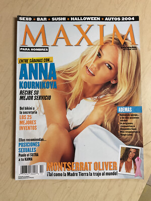october 2003 Maxim #19 En Espanol ANNA KOURNIKOVA sexy cover spanish Mexico 