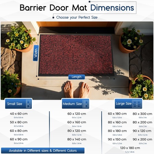 Heavy Duty Door Mat Non Slip Washable Dirt Trapper Hallway Kitchen Barrier Mat - Picture 50 of 60
