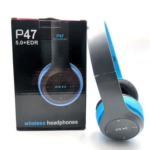 Stereo P47 Bluetooth Headset 5.0 Folding Wireless Sports Headphone iPhone Xiaomi - Picture 9 of 16