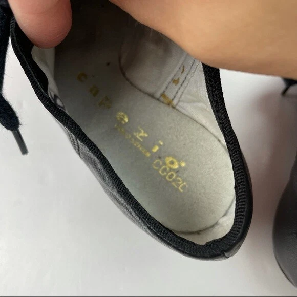 Zapatos de Baile Capezio Cuero Negro con Cordones Niño Talla 10M Foto 3 de 4