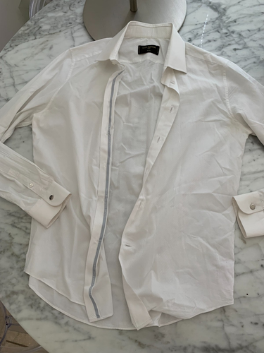 Louis Vuitton Paris Fitted Long Sleeve White Dress Shirt - Men's 43/17.5 ITALY - Picture 16 of 21