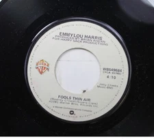 Country 45 Emmylou Harris - Fools Thin Air / Mister Sandman On Warner Bros Recor