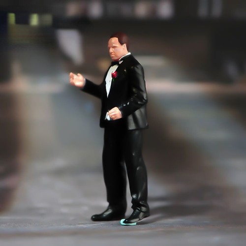 1:64 bemalte Figur Modell Miniatur Harz Diorama Sandanzug Gentleman Fliege - Bild 3 von 6