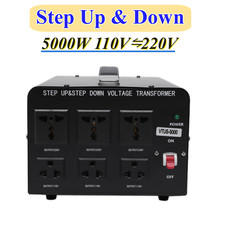 5000W Watt Power Voltage Transformer Step Up/Down 110-120V to 220-240V Converter