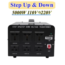 5000W Watt Power Voltage Transformer Step Up/Down 110-120V to 220-240V Converter