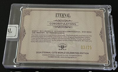 2024 Eternal Cuts Mondo Celebrità Antonie Van Leeuwenhock History RELIC 71/75