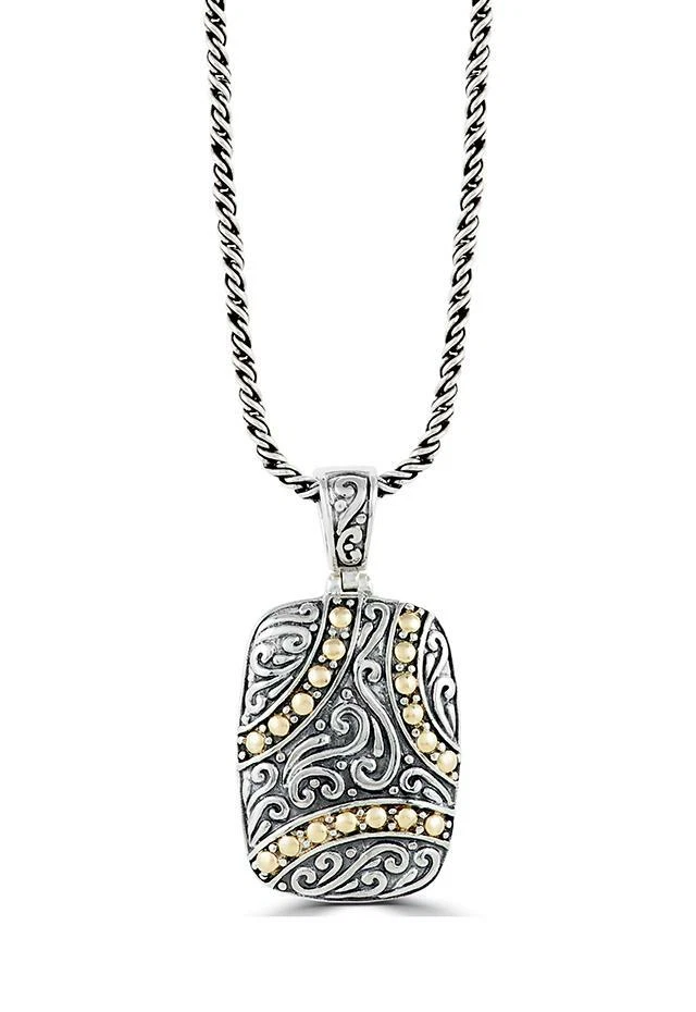 Effy Jewelry 925 Sterling Silver and 18K Yellow Gold Accents Men