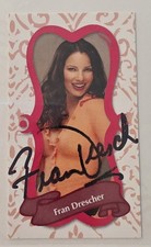 Fran Drescher Hand Signed Autograph Classic Sexy Tobacco Size Card - Very Unique