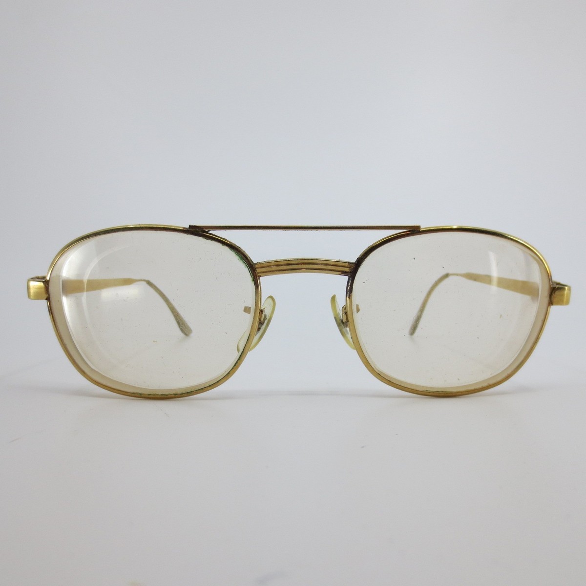 小物 BAUSCH&LOMB B&L vintage Vintage Bausch & Lomb B&L Safety Glasses Gold Aviator Frame 52-22