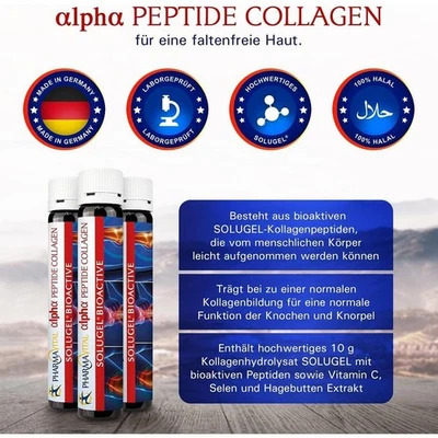 PHARMAVITAL Pharma Vital Alpha Peptide Collagen 50x 25ml Trinkampullen Kollagen