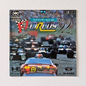 PC Engine F1 Circus 92 Game for TurboGrafx-16, Used, Case B-, Cacist B+