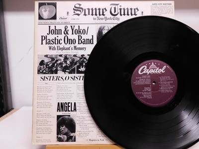John And Yoko Rock 1978 Reissue Purple Label LP Some Time In NY City on Capitol
