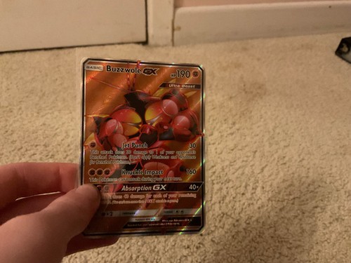 Buzzwole GX 104/111 Crimson Invasion NM Full Art Ultra Rare Pokemon Card