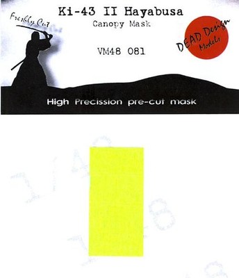Dead Design 1/48 NAKAJIMA Ki-43 II HAYABUSA ''OSCAR'' CANOPY PAINT MASK Otaki