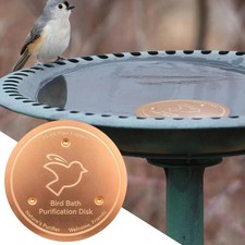Bird Bath Copper Disk Pure Copper Water Cleaner for Outdoor Bird Bath Bowls