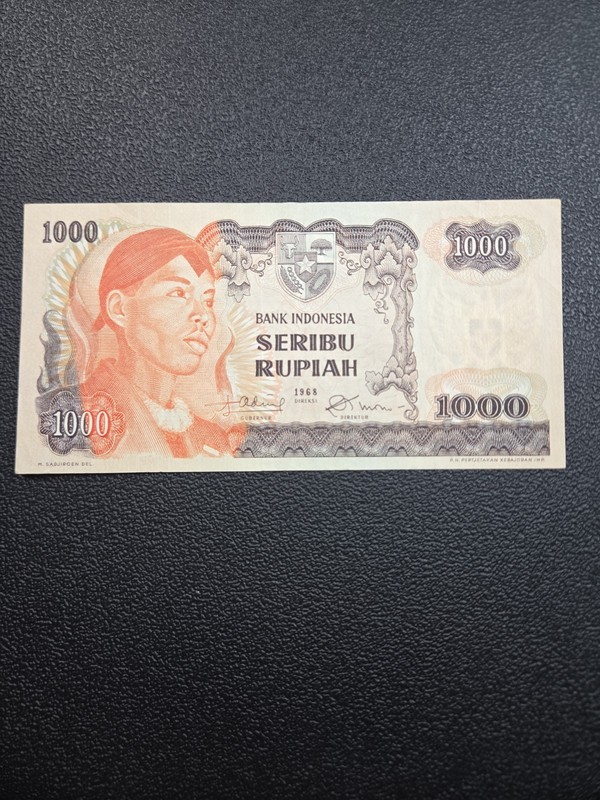 Indonesia 1000 rupiah 1968 p-110 aUNC