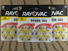 Rayovac Size 10 Hearing Aid Batteries  36-Pack  3-Packs of 12