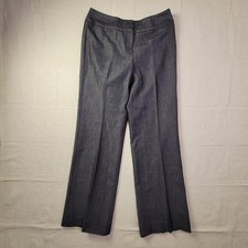 Nine West Dress Pants Womens Sz 0P Dark Grey Straight Leg Stretch Career Trouser