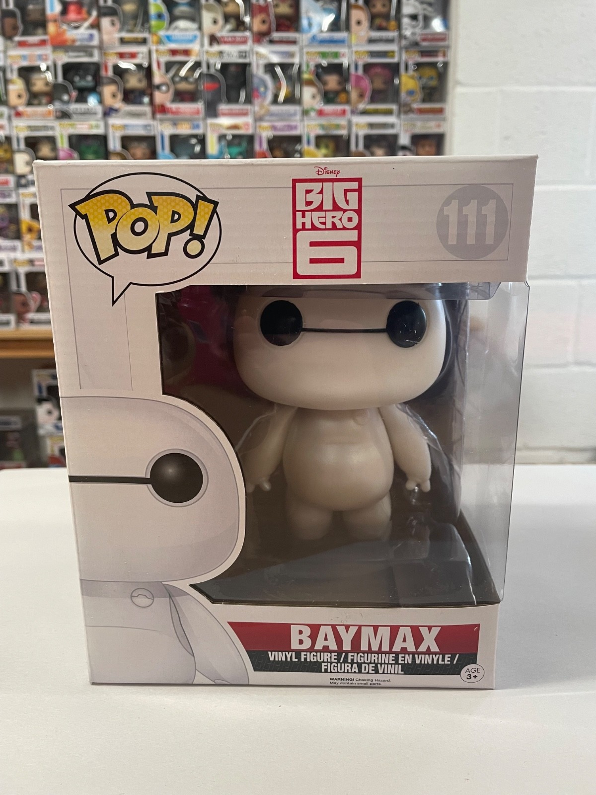 DAMAGED BOX BIG HERO 6  BAYMAX PEARLECENT 6"" POP VINYL FIGURE 111 FUNKO