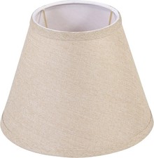 Aspen Creative 56028, Empire Uno Lamp Shade in Medium Brown Burlap Textured Fabr