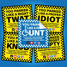 10pcs Bad Parking labels Fake Ticket Prank