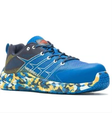 NEW $125 Work Merrell Men's Moab Flight Carbon Fiber Sneaker Blue SZ-11