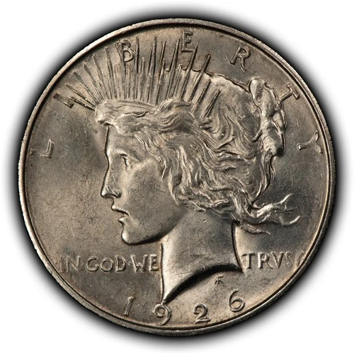1926-D $1 Silver Peace Dollar - Luster - UNC Semi Key Date - SKU-D7540