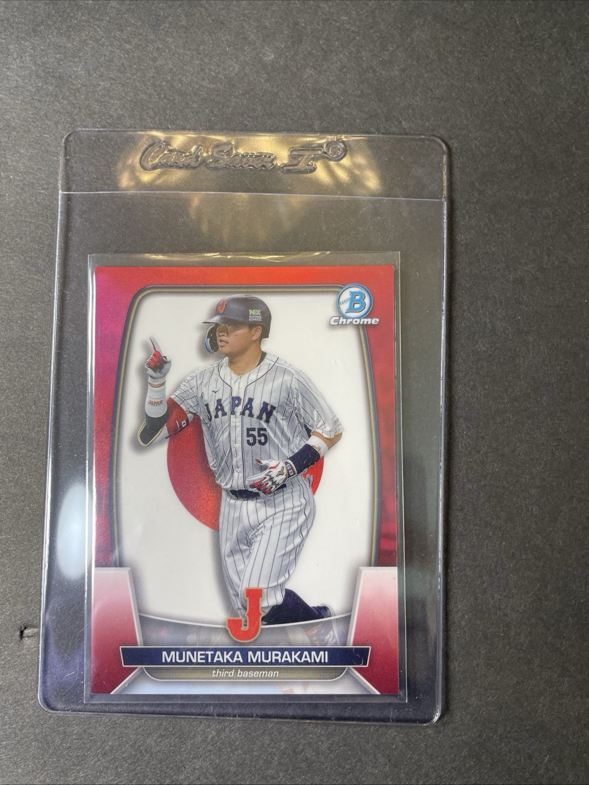 2023 Bowman Chrome MUNETAKA MURAKAMI WBC Flag Red Refractor /5 Image Variation