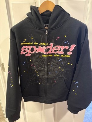 Sp5der Punk V2 Zip Up Black M