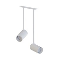 Deckenspot Deckenlampe Einbaustrahler 2-Flammig GU10 Weiß Metall Verstellbar