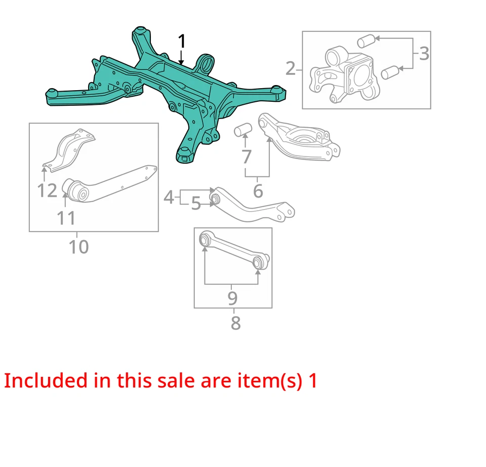 (LOCAL PICKUP ONLY) Crossmember/K-Frame Rear AWD Fits 07-17 EQUINOX 1713162 Foto 3 de 4