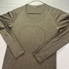Lululemon Swiftly Tech Long Sleeve Shirt Womens 10 Green 2.0 Hip Length Running
