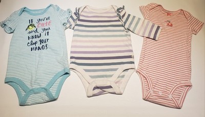 (Lot of 3) One Piece baby girls onsies Baby Gap, Carters, 3-6 months