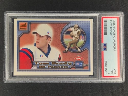 2000 Tom Brady Pacific Aurora Rookie Card RC PSA 7 NM 🔥📈