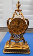 Vintage Swiss Imhof Chiming Brass Mantel Clock 72 338 Not Running Chimes Work