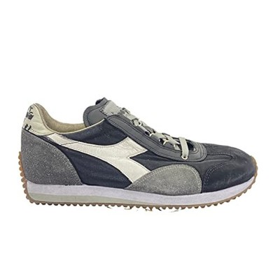 Shoes Diadora Heritage Equipe H Dirty Stone Wash Evo Trainers Man Leather Black/