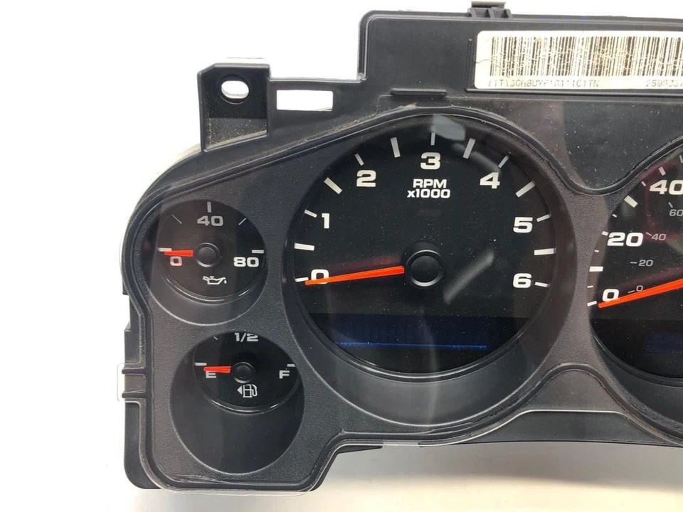 2009-2011 Silverado 1500 medidor de velocidade instrumento cluster 178K fabricante de equipamento original 25933372 - Imagem 4 de 4