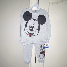 Disney Mickey Mouse Unisex 4T 2pc Fleece Pullover Sweatshirt & Pants Pockets