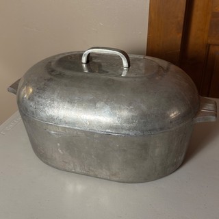 Wagner Ware Sidney 0 Magnalite 13 qt Roasting Pan w/ Lid & Trivet (4267 P)