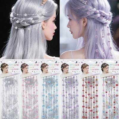 Hair Bedazzler Rhinestone Stickers Kit With Rhinestones Gems Decor Styling Tool