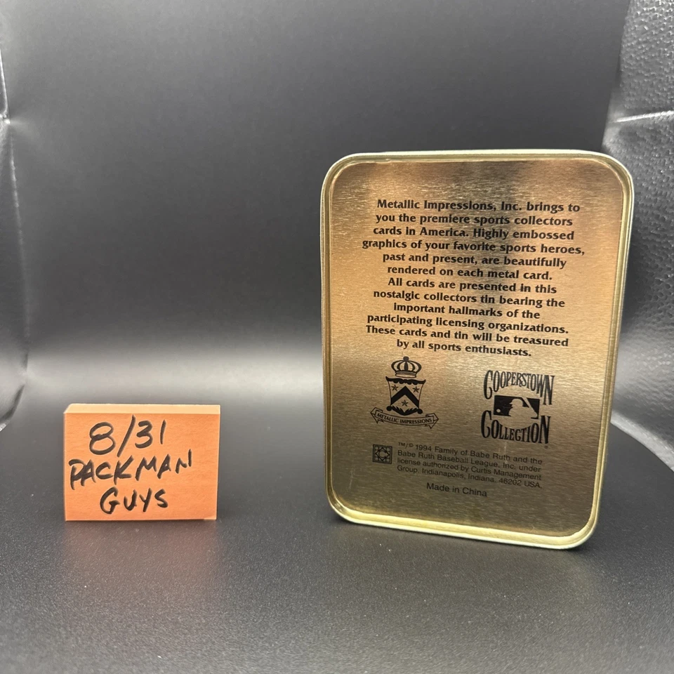 1994 Metallic Impressions BABE RUTH Complete Metal 5 Card Set YANKEES LEGEND - Image 2 of 4