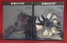 Two 2-Disc 4K Ultra HD Black Elite Cases W/ Sleeve  Clips 2 Designs