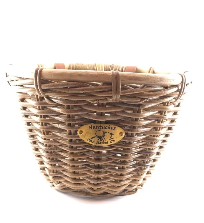 Panier Vélo Vintage Nantucket Lightship - Osier Tressé Brun - Montage Guidon