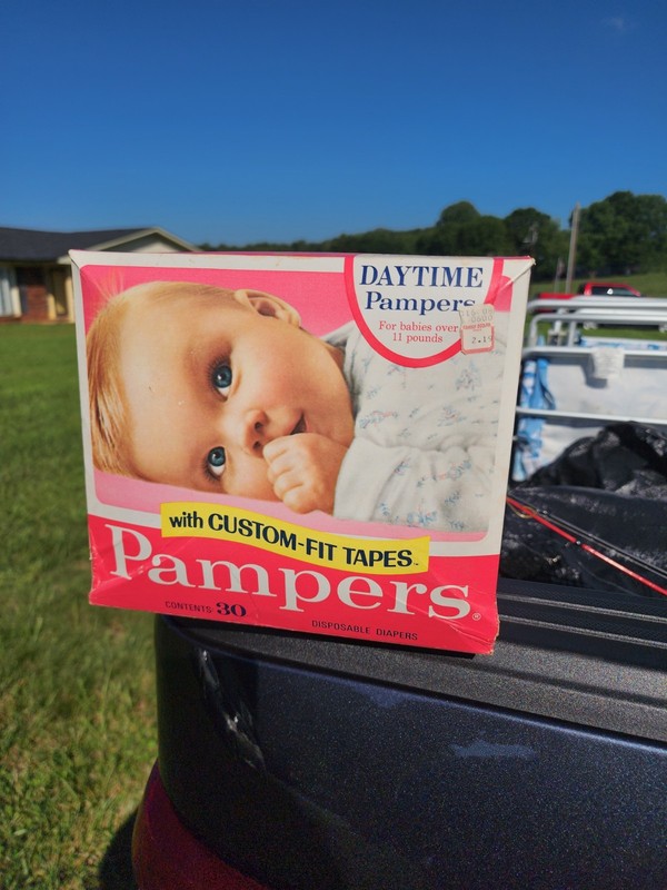 Vintage 1970s Pampers Daytime Diapers 30 Count Unopened Box NOS Rare Advertising